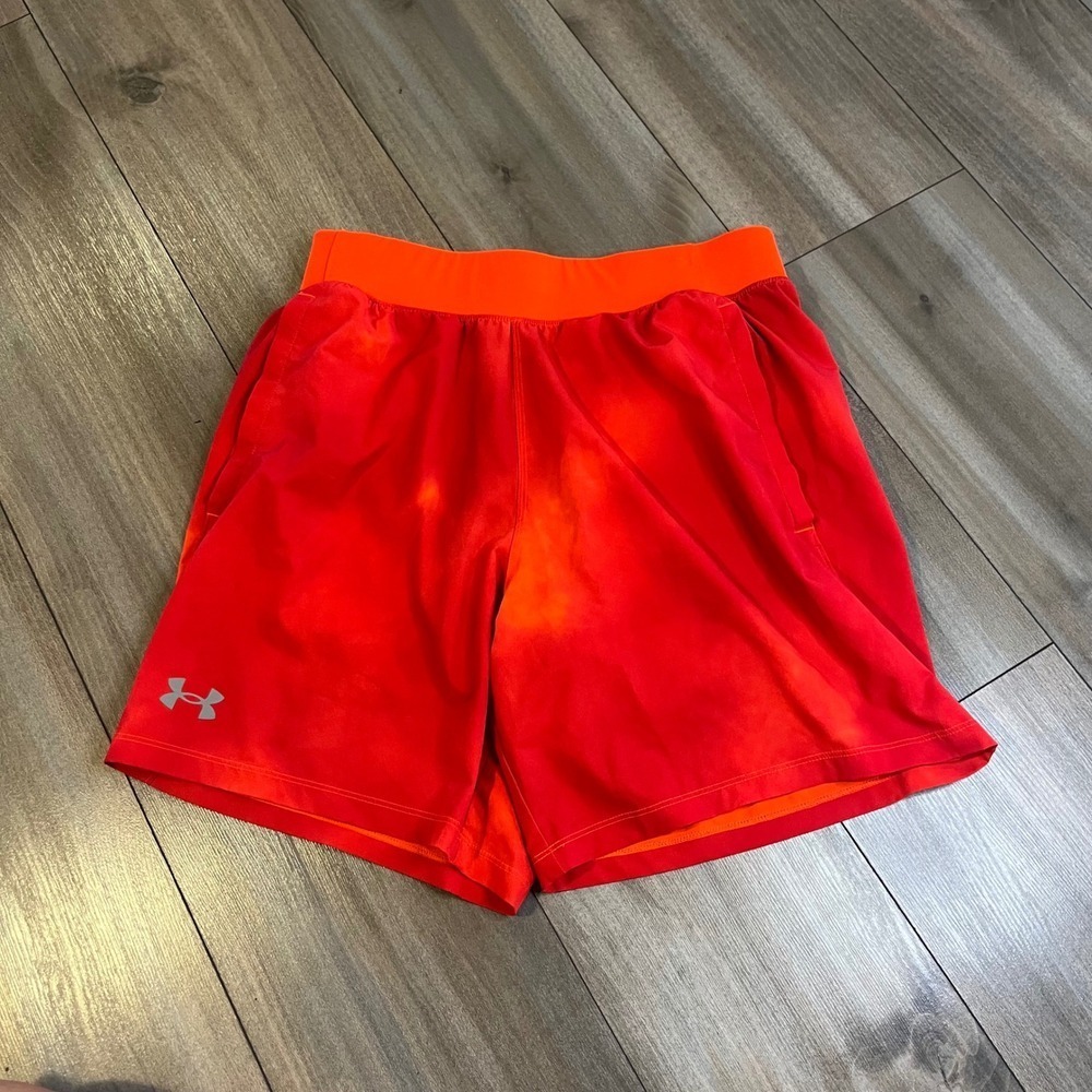 Under Armour Mens Fitted Patterned Running Shorts Athletic Men Medium Bin E-18